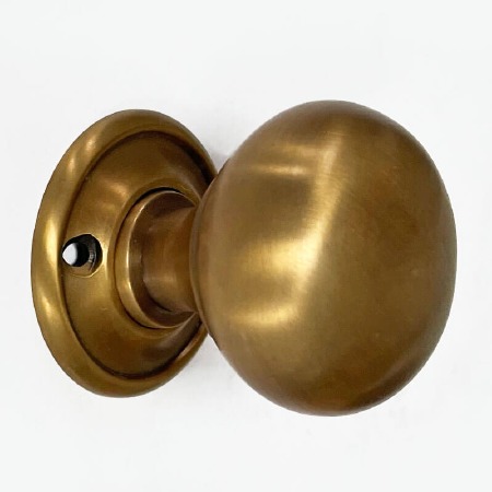 Plain Bun Knobs 42mm Antique Satin Brass