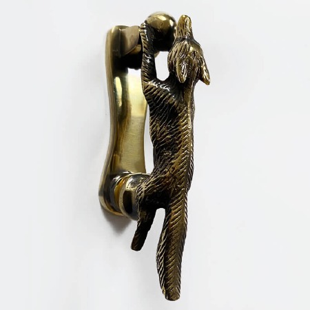 Fox Door Knocker Renovated Brass