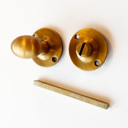 Oval Turn & Release 7078 Antique Satin Brass