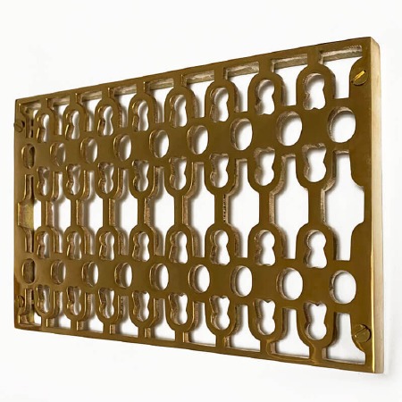 Double Cast Air Vent Decorative Polished Brass