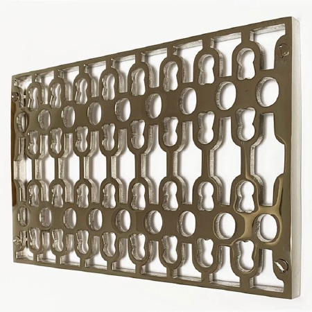 Double Cast Air Vent Decorative Polished Nickel