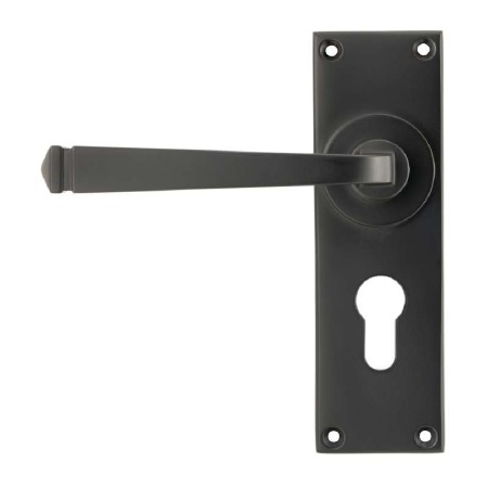 From The Anvil Avon Lock Handles Euro Profile Aged Bronze