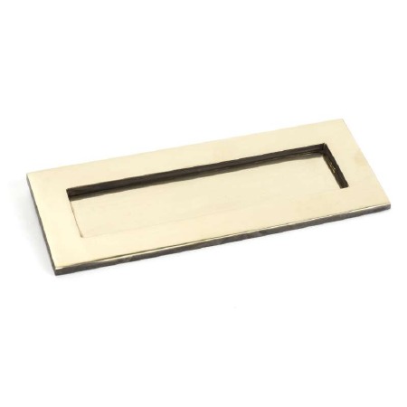 From The Anvil Small Letter Plate Aged Brass