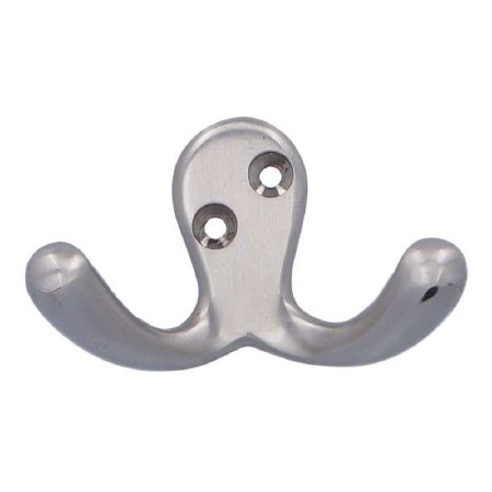 Victorian Double Robe Hook Satin Nickel