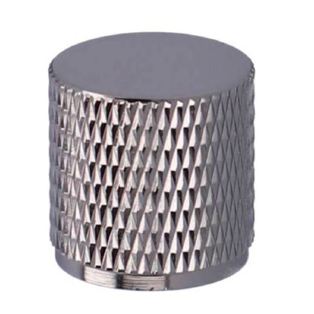 Brunel Knurled Cupboard Knob 20mm Polished Nickel PVD