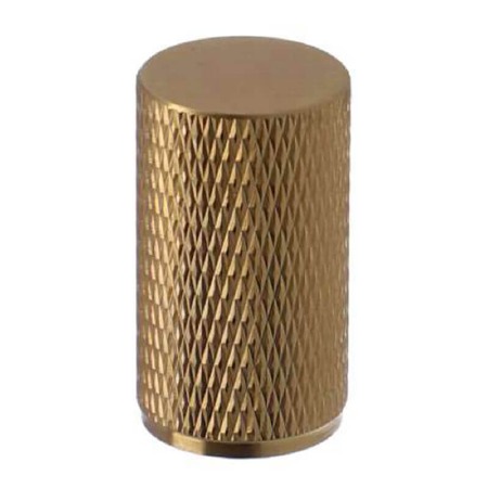 Brunel Knurled Cupboard Knob 35mm Satin Brass PVD