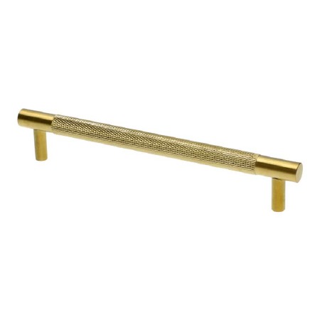 Brunel Knurled Pull Handle 160mm Satin Brass PVD