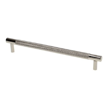 Brunel Knurled Pull Handle 192mm Polished Nickel PVD