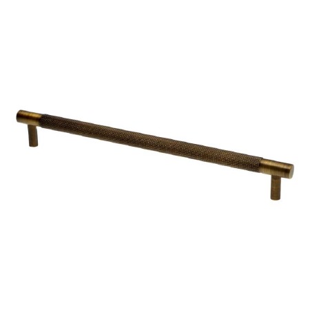 Brunel Knurled Pull Handle 224mm Antique Brass