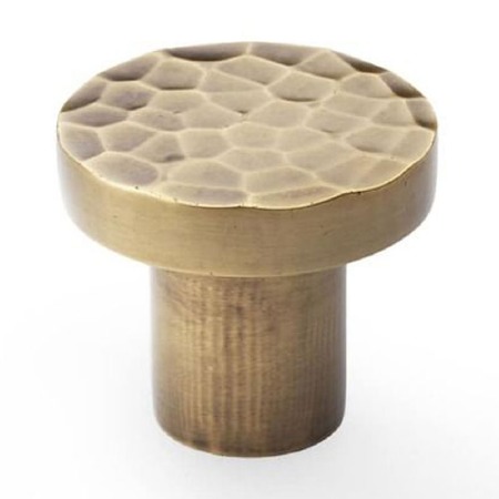 Hanover Hammered Cabinet Knob 30mm Antique Brass