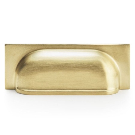 Quantock Cup Pull Handle 96mm Satin Brass PVD