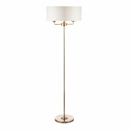 Laura Ashley Sorrento Floor Lamp Antique Brass with Shade