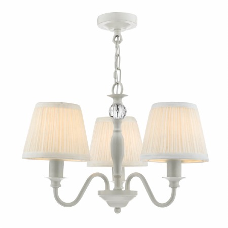 Laura Ashley Ellis 3 Light Pendant Satin Grey with Shades