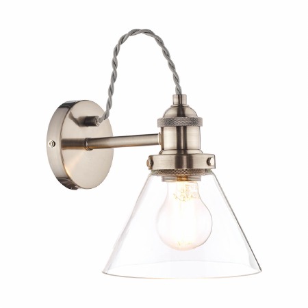 Laura Ashley Isaac Wall Light Satin Nickel