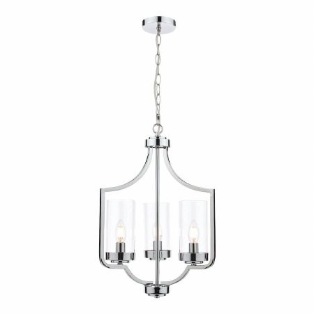 Laura Ashley Joseph 3 Light Chandelier Polished Chrome