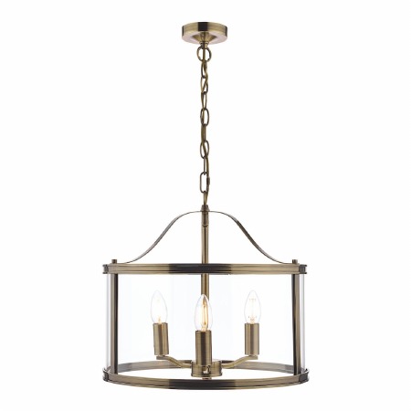 Laura Ashley Harrington 3 Light Pendant Antique Brass