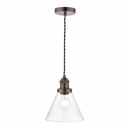 Laura Ashley Isaac Pendant 1 Light Industrial Nickel