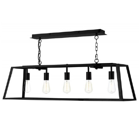 Academy 5 Light Pendant Black