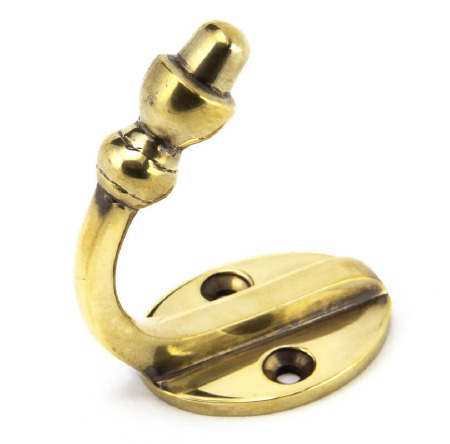 From The Anvil Acorn Period Coat Hook Aged Brass
