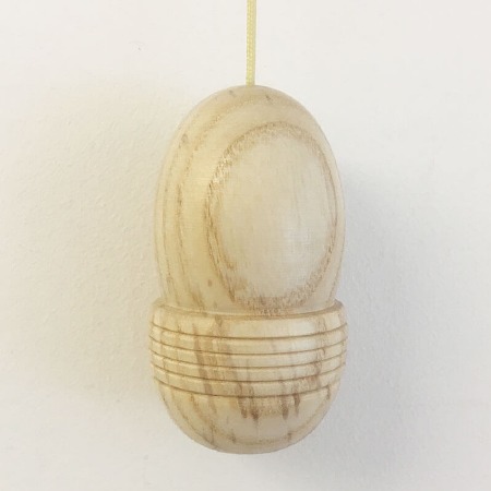 Cord Pull Acorn Large Hand-made Solid Ash