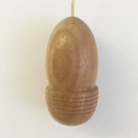 Cord Pull Large Acorn Hand-made Solid Mahogany