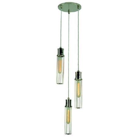 Alexander 3 Light Cluster Pendant Polished Nickel