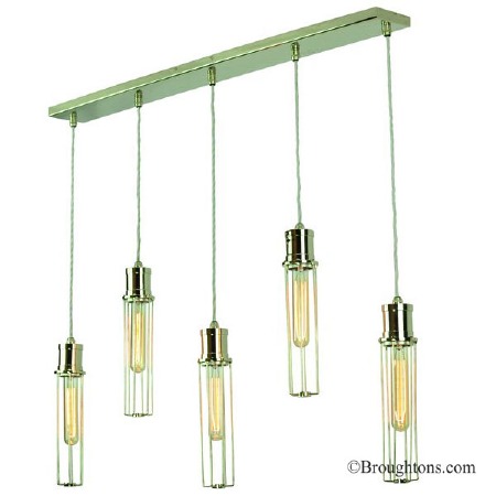 Alexander 5 Light Bar Pendant Polished Nickel