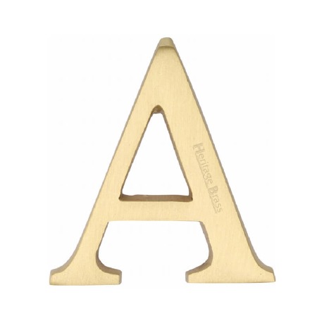 Heritage C1565 Letter A Satin Brass