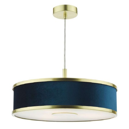 Alvaro 3 Light Pendant Brushed Brass