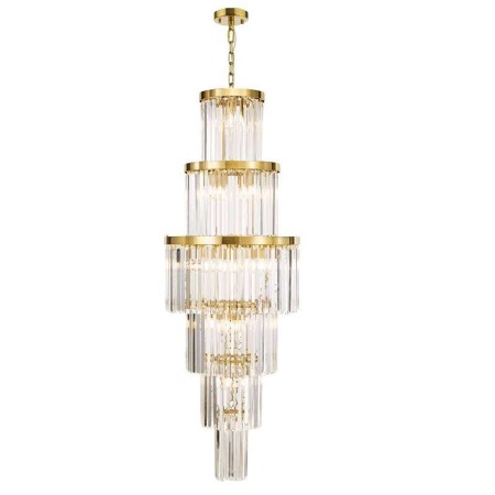 Angel 28 Light Shower Chandelier Antique Gold & Crystal