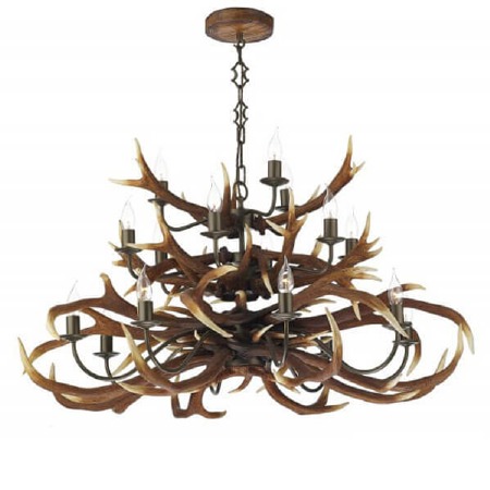 David Hunt Antler 17 Light Tiered Chandelier