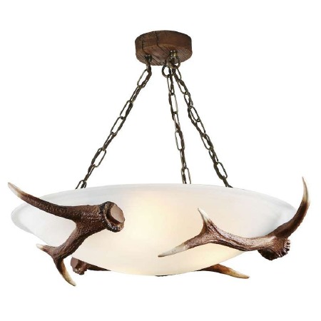 David Hunt Antler 3 Light Semi Flush Pendant