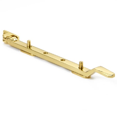 Art Deco Window Stay 10" Polished Brass Unlacquered