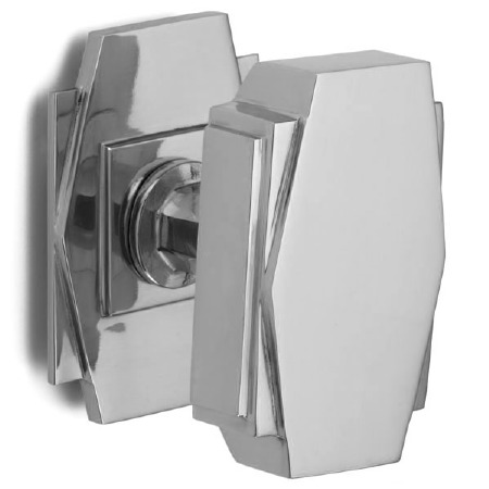 Croft Art Deco Centre Door Knob 7013 Polished Chrome