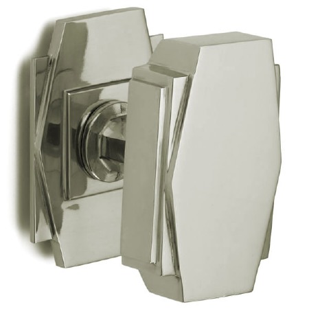 Croft Art Deco Centre Door Knob 7013 Polished Nickel