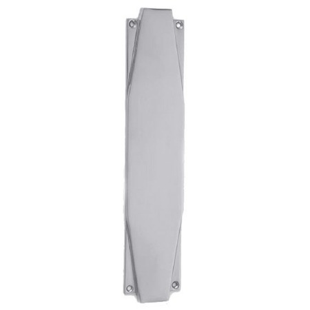 Art Deco Finger Plate 12" Polished Chrome