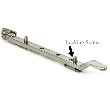 Art Deco Locking Window Stay 10" Polished Nickel