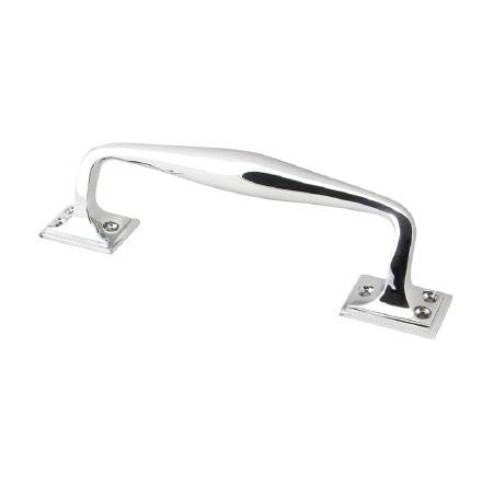 From The Anvil Art Deco Pull Handle Small Polished Chrome