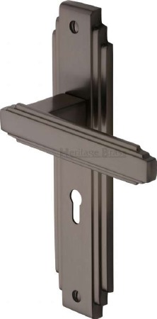 Heritage Astoria Door Lock Handles AST5900 Matt Bronze