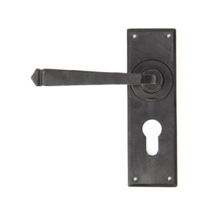 From The Anvil Avon Euro Door Lock Handles External Beeswax