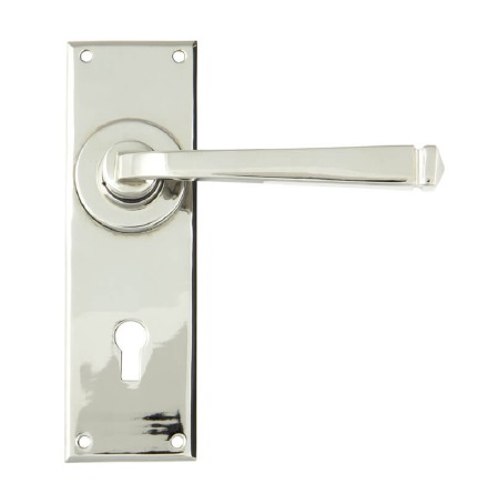 From The Anvil Avon Lever Lock Door Handle Set Polished Nickel