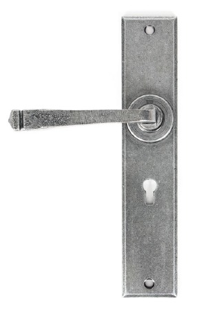 From The Anvil Avon Large Door Lock Handles Pewter
