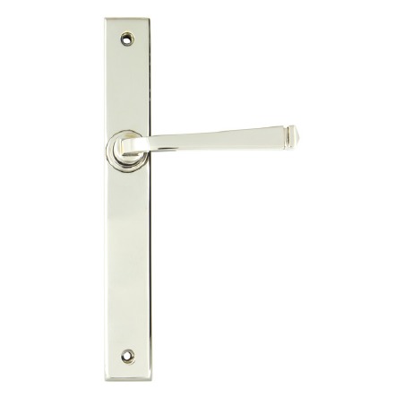 From The Anvil Avon Slimline Sprung Lever Latch Door Handle Polished Nickel