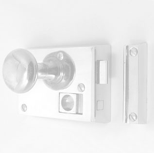 Bathroom Rim Latch 4" Polished Chrome LH