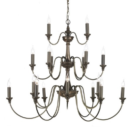 David Hunt Bailey 21 Light Chandelier Rich Bronze