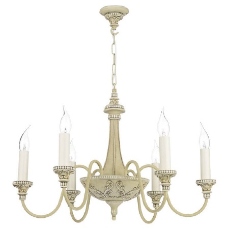 David Hunt Bailey 6 Light Chandelier Antique Cream