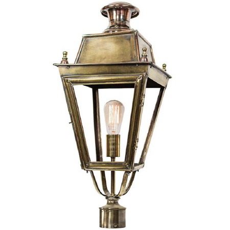 Balmoral Lamp Post Head to suit 2" dia. Renovated Brass