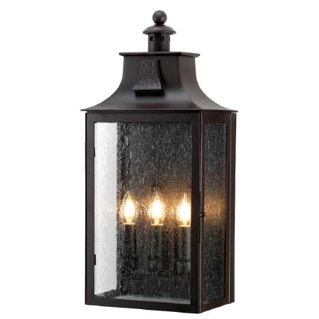 Elstead Balmoral Flush Outdoor Wall Light Lantern