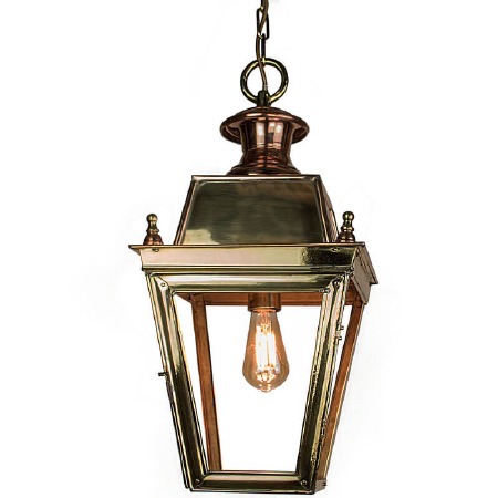 Balmoral Pendant Hanging 1 Light Lantern Polished Brass Unlacquered