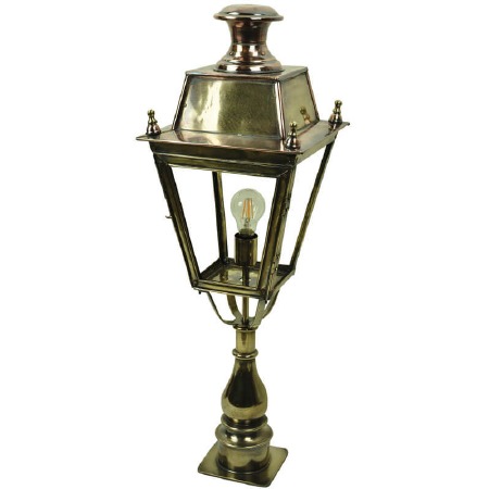 Balmoral Tall Pedestal Lantern Renovated Brass